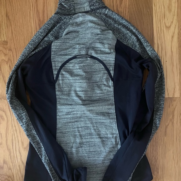 Athleta Womens Small Workout Running Pullover Half Zip Blue Long Sleeve Shirt - Picture 4 of 4